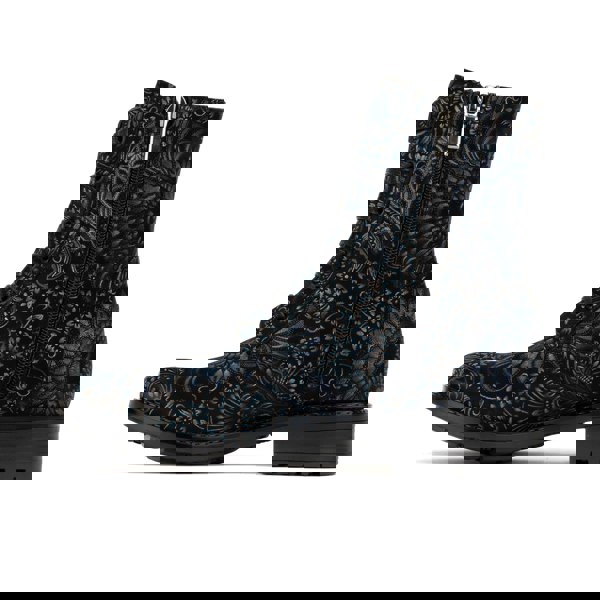 Embassy London Laviva High - Black & Blue - Women's leather-lined wide fit high ankle boot