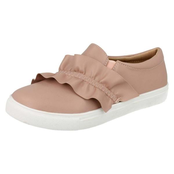 Spot On Girls Spot On Ruffle Vamp Flat Shoes