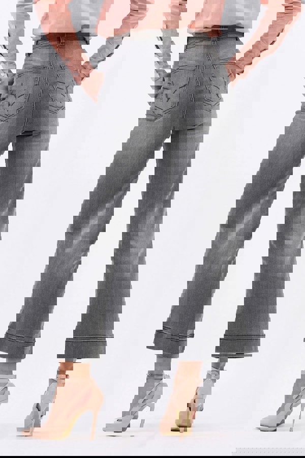 ENORSIA Womens Grey Wide Leg Culottes