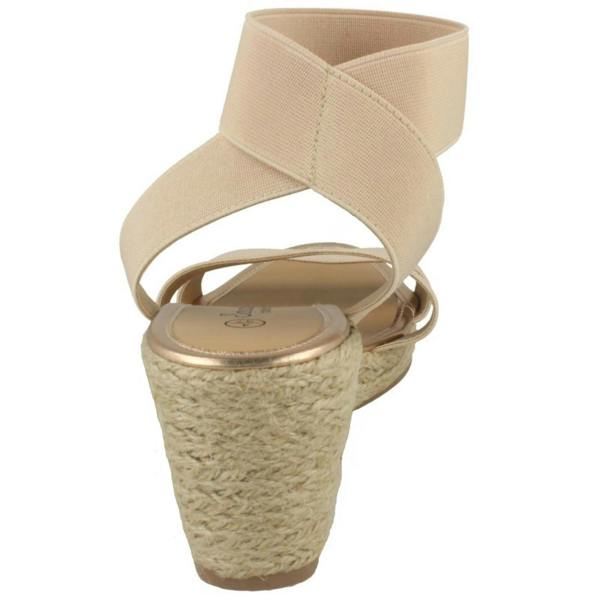 Savannah Ladies Savannah Elastic Ankle Strap Wedges