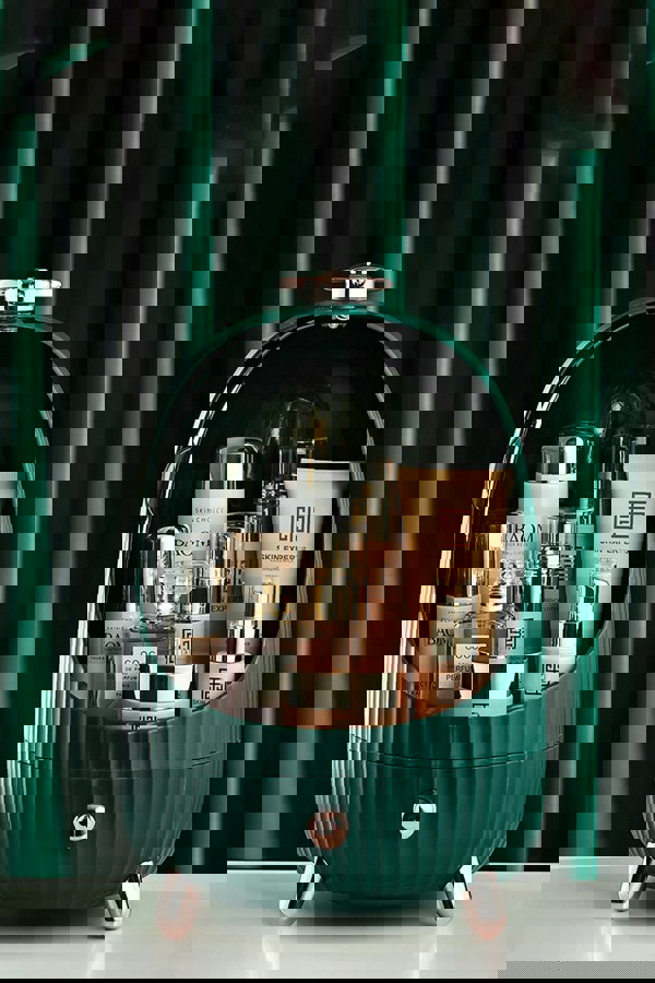 Living and Home 2-Tier Dustproof Makeup Organizer Box with LED Light