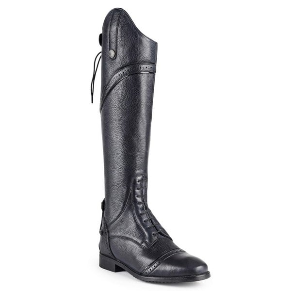 Moretta Women's Constantina Leather Long Riding Boots - Navy