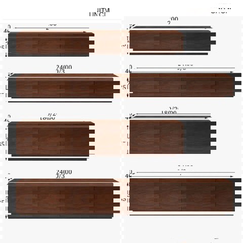 Lavone Coffee Table With TV Stand Set, Walnut-Ritconcept-Rit Concept