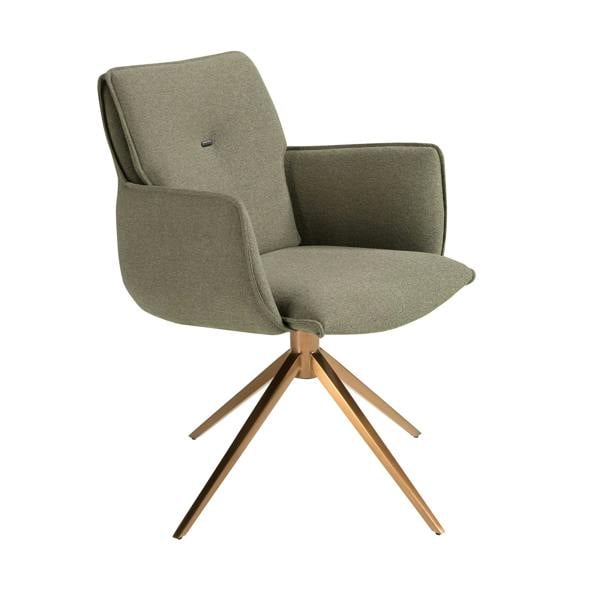 Angel Cerdá Olive green fabric swivel chair 4238