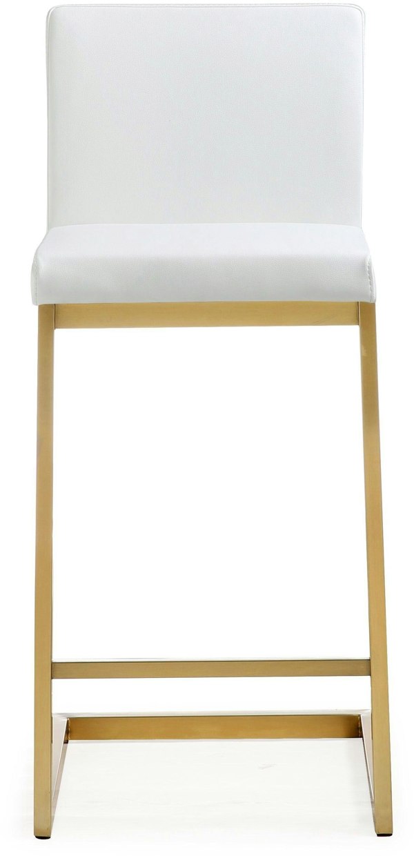 Furniture Edit Parma White Gold Steel Counter Stool Set of 2