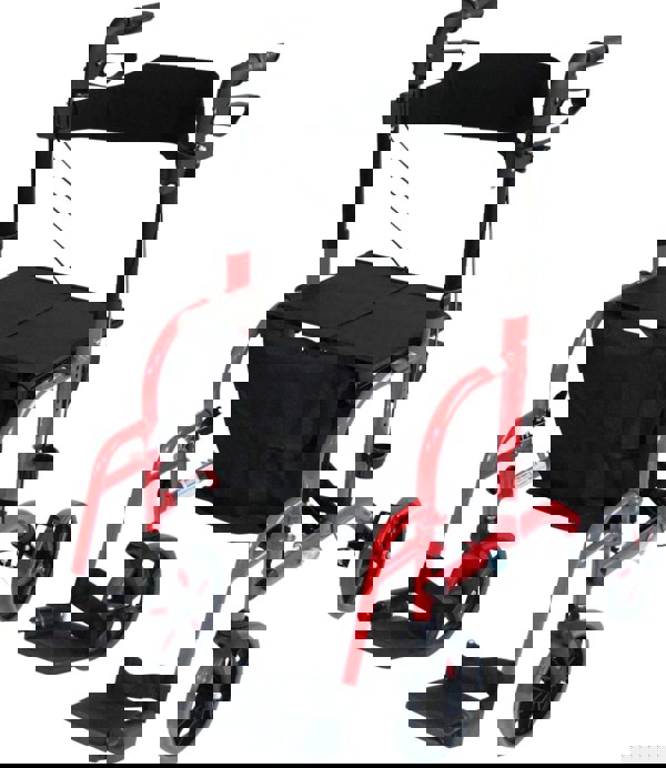 Aidapt Duo Rollator And Transit Chair Red