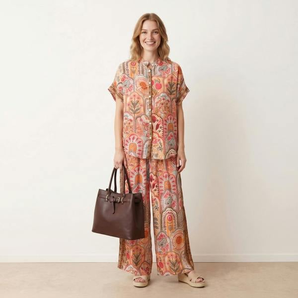 Blue Vanilla Shirt Trouser Co-Ord Set