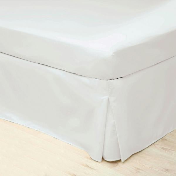 Belledorm Easycare Percale Platform Valance - White - 