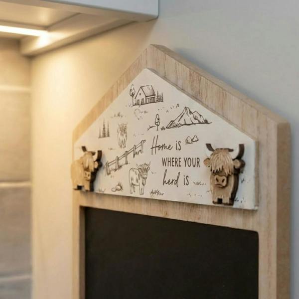 Garden Greatness Highland Cow Chalkboard Decoration