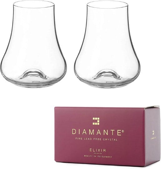 Diamante Rum and Whisky Taster Glasses set ‘Auris’ - Set of 4