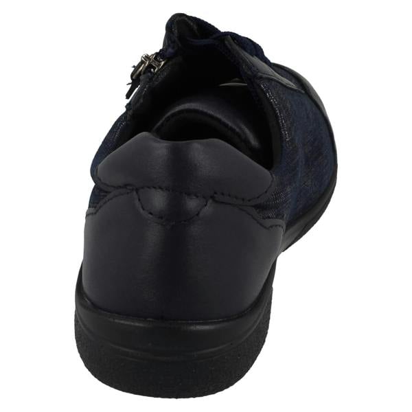 DB Shoes Ladies DB Shoes Wide Fit With Stretch Casual Lace Up/Zip Shoes Wayfaring