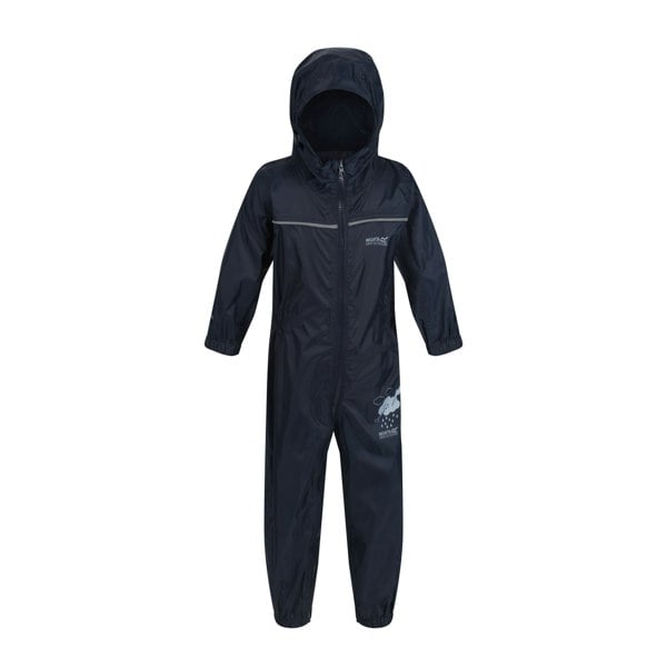 Regatta Great Outdoors Childrens Toddlers Puddle IV Waterproof Rainsuit - Navy