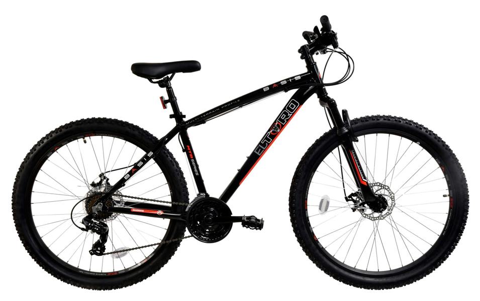 Basis Bikes Basis El Toro Hardtail Mountain Bike, 27.5" Wheel - Black/Red