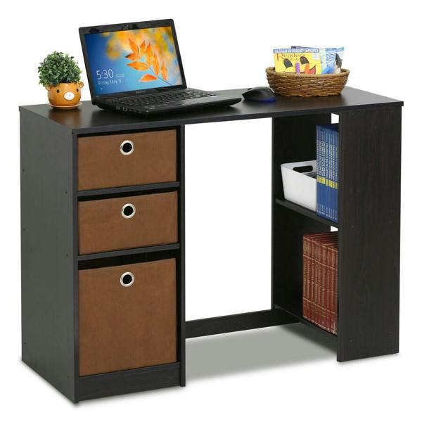 WALPLUS Contemporary Desk | 15110 JAYA Modern Computer Study Desk, Espresso with Functional Design