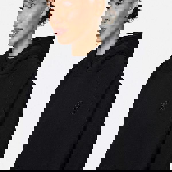 Good For Nothing Black Cropped Zip Hoodie - Black Image 3