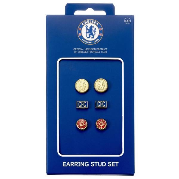 The Carat Shop Chelsea Football Club Set of 3 Stud Earrings