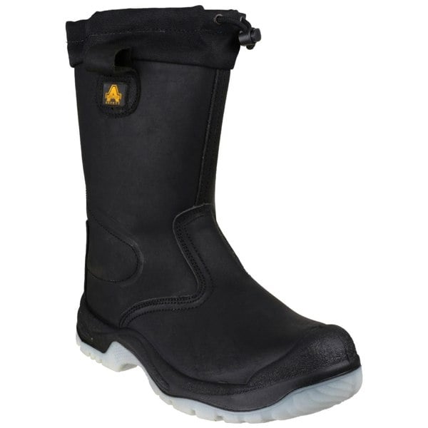 Amblers Safety FS209 Water Resistant Pull On Safety Men's Rigger Boots in Black