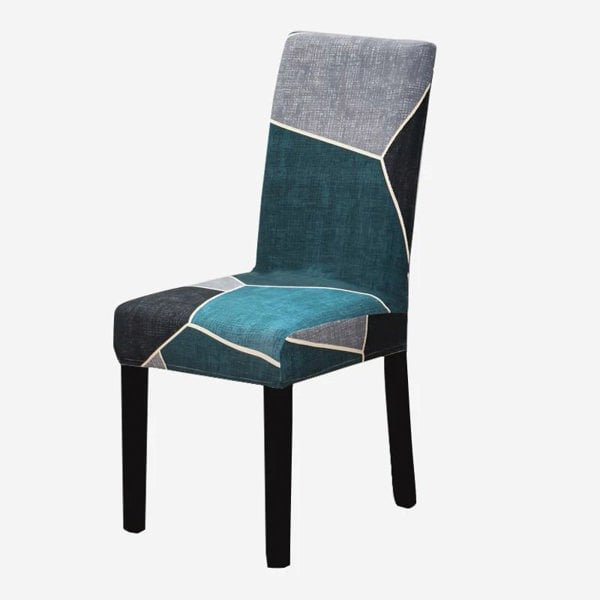 Anyseat Blue Green Pattern Elastic Chair Cover for Dining Room