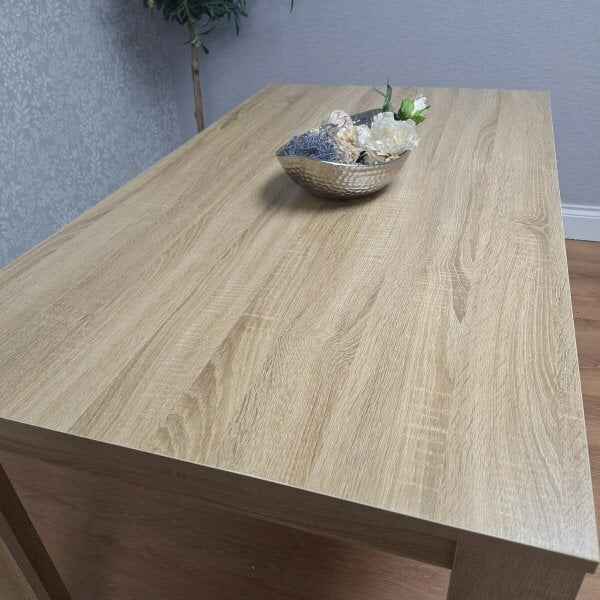 Kosy Koala Oak Effect Dining Table Set With 4 White Chairs And Bench Dining Room Furniture