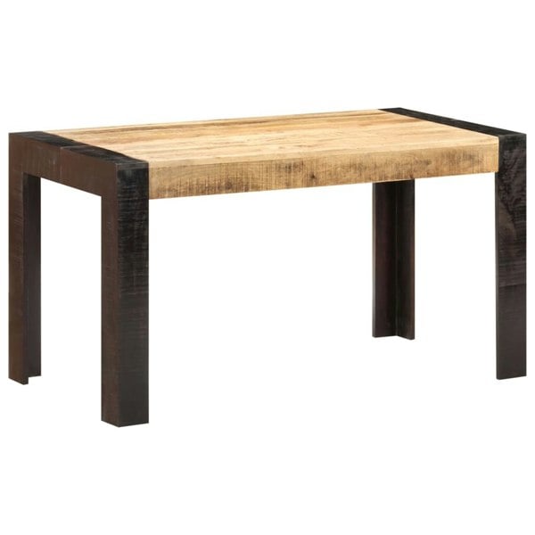 Berkfield Dining Table 140x70x76 cm Solid Rough Mango Wood