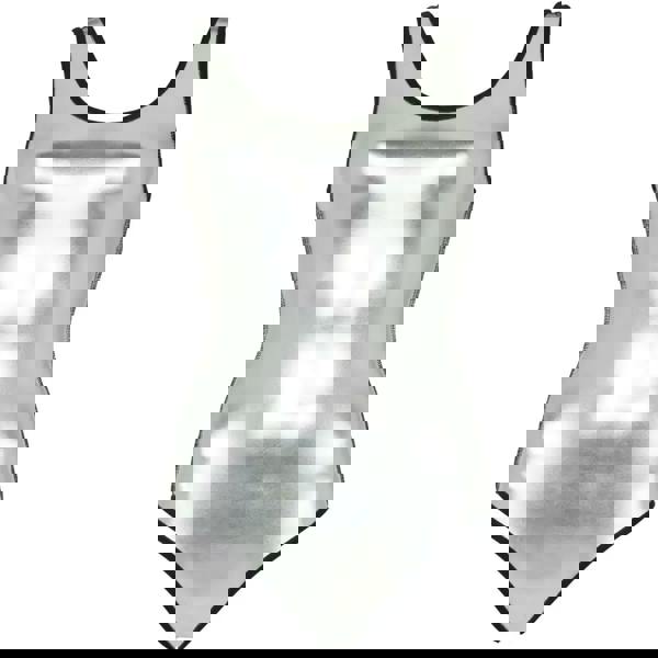 Zoggs thermal silver lined scoopback swimsuit in black with recycled plastic