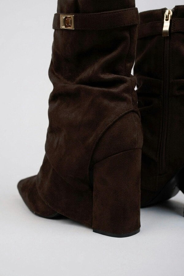 ikrush Odile Fold Over Block Heel Boots