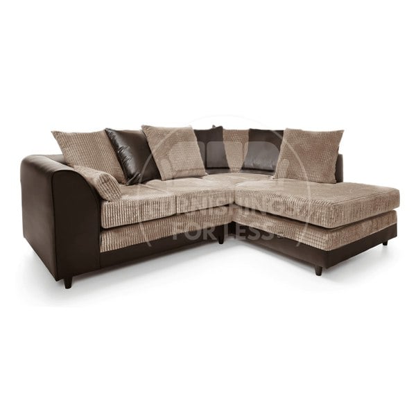 Luca Mixed Fabric 4 Seater Corner Sofa - Scatter Back - 2