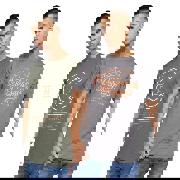 Crosshatch Mens Univarsity T-Shirt (Pack Of 2) - Olive/Grey - 