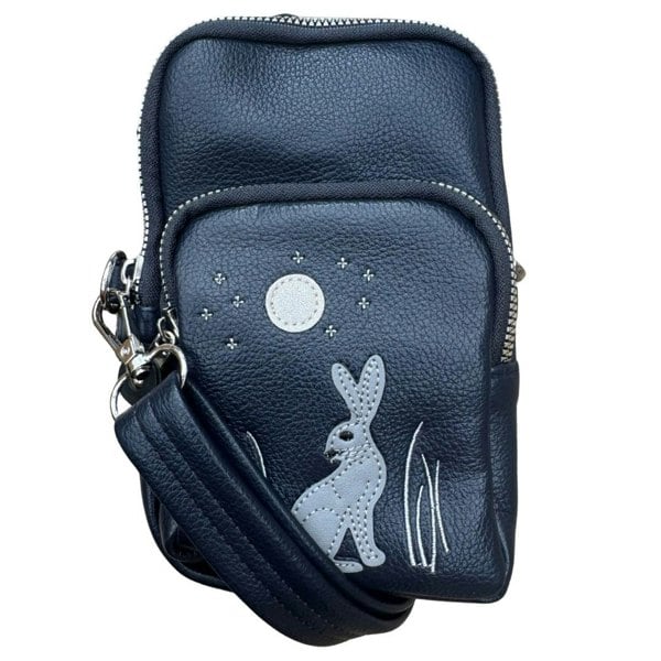 Fores Collection Moonlit Warren 3-Zip Crossbody Bag – Rabbit & Moon Appliqué –
