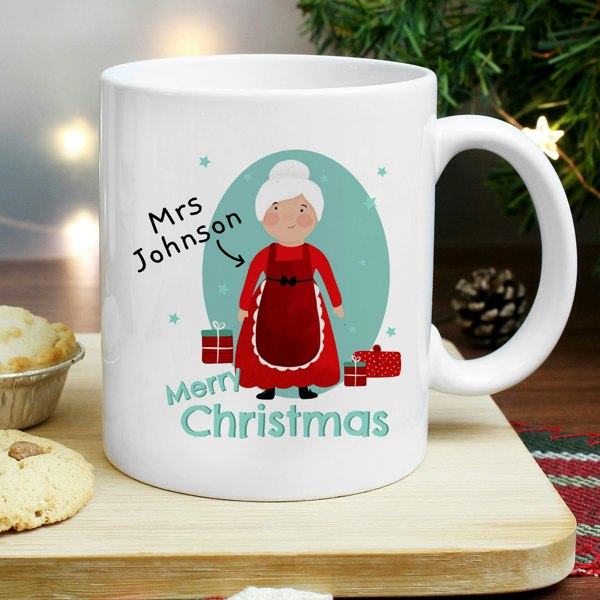 Personalised Memento Company Personalised Mrs Claus Christmas Mug