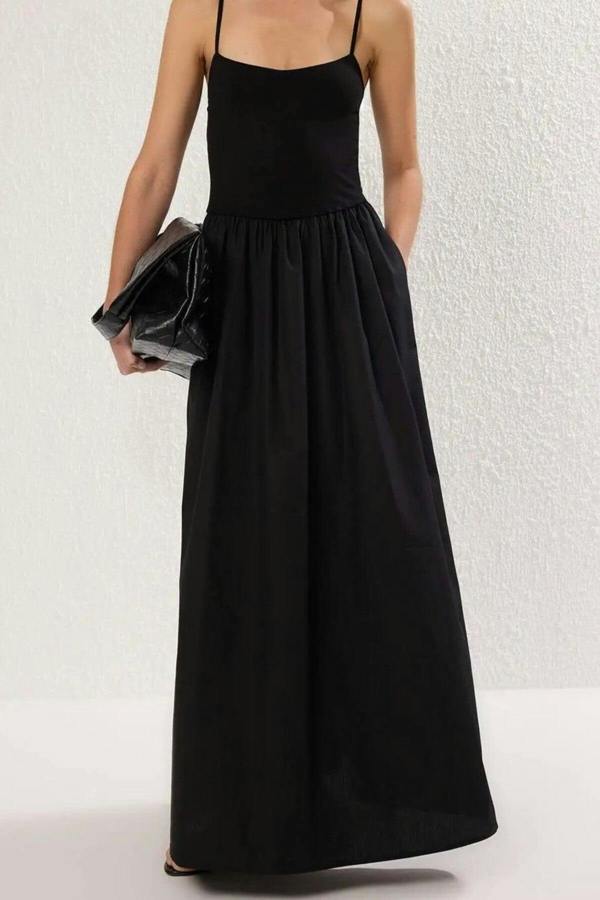 WOVCOR Plain Maxi Woven Dress