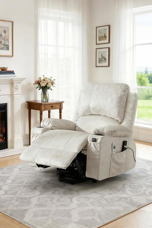 Living and Home Electric Single-Seat Recliner Chair with Heating & Massage Function