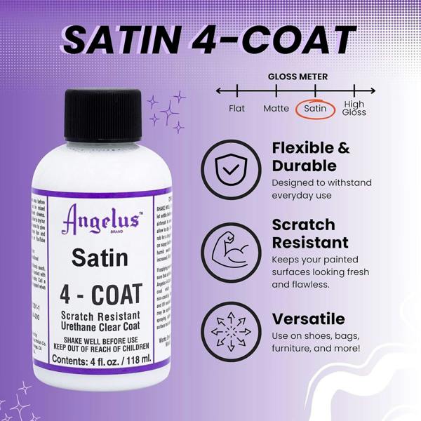 Angelus 4-Coat 903 Satin Finisher - Soft Sheen for Leather Goods