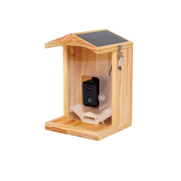 Callow Retail Wooden Bird Feeder with AI Bird Detection Camera