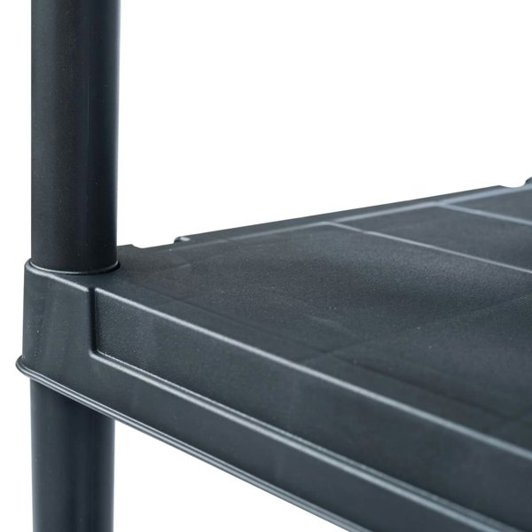 Berkfield Storage Shelf Racks 2 pcs Black 60x30x138 cm Plastic