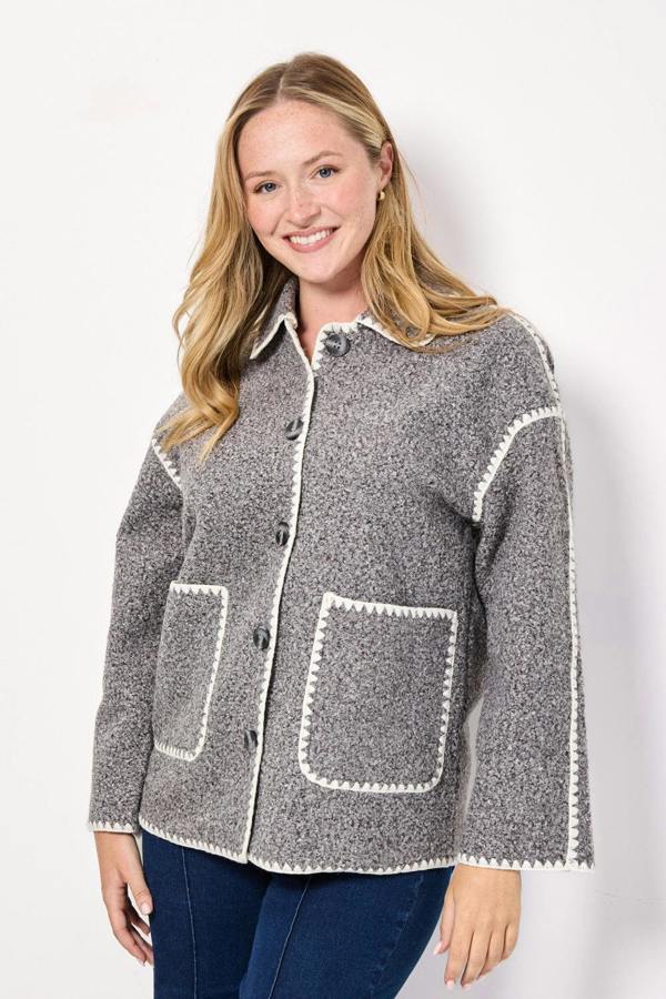 Mudflower Blanket Stitch Felt Jacket