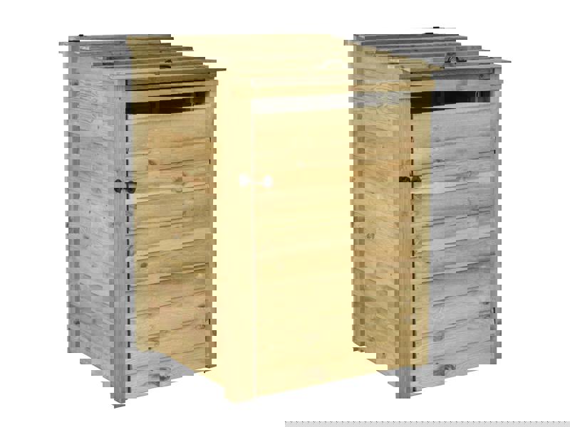 Arbor Garden Solutions Wooden Wheelie Bin Store, Natural Finish