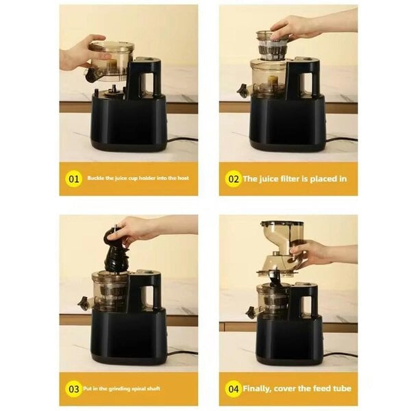 Havendro Electric Juicer Machine Juice Fruit Squeezer Slow Masticating Brush Pulp Cup