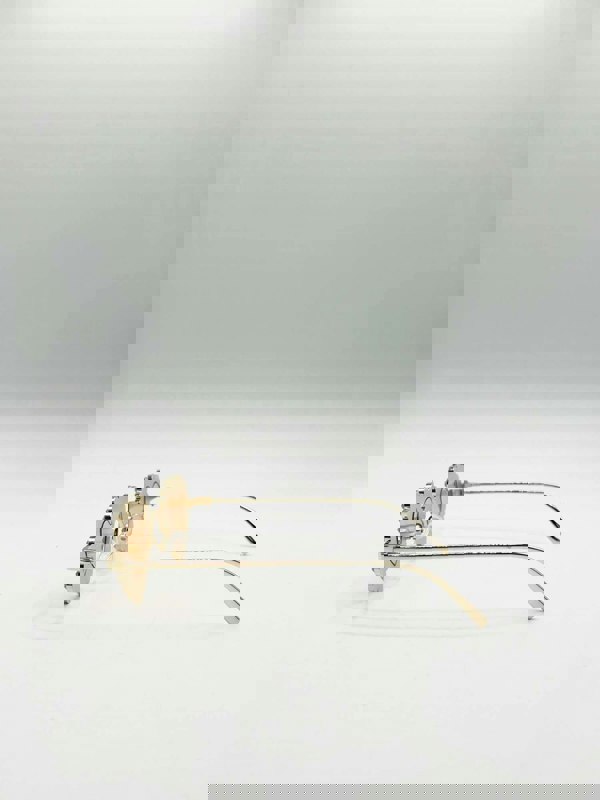 SVNX Heart Diamante Sunglasses Gold Champagne