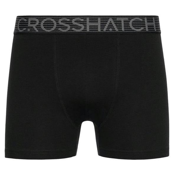 Crosshatch Mens Buzzard Boxer Shorts (Pack of 5) - Grey Marl/Black - 