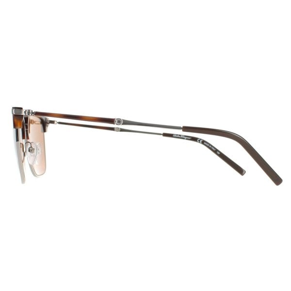 Salvatore Ferragamo Sunglasses SF227S 085 Light Ruthenium Tortoise Brown