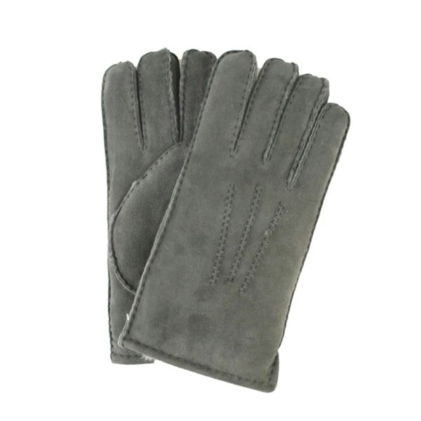 Eastern Counties Leather Mens 3 Point Stitch Sheepskin Gloves - Grey