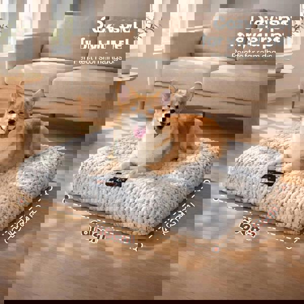 Skylos Pet Bed Luxury Dog Crate Cushion Mattress Plush Soft for Puppy Small Dogs