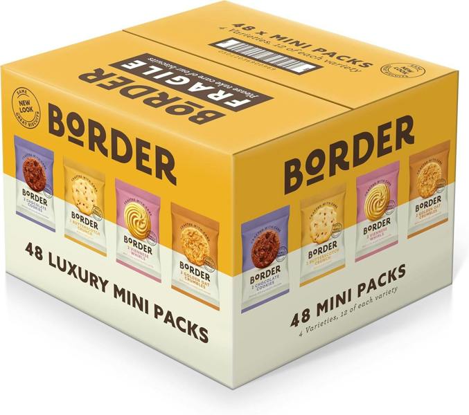 Border Biscuits 48 Multipack - Chocolate Cookies, Butterscotch Crunch, Viennese Whirls, Golden Oat Crumbles