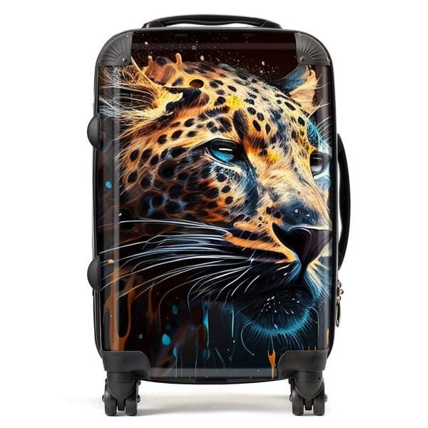 Warren Reed Leapoard Face Splashart On Dark Background Suitcase