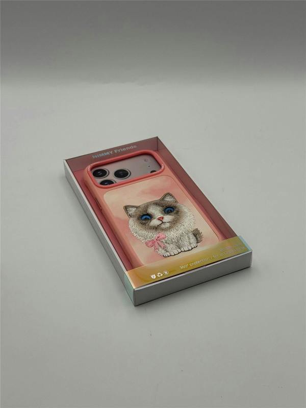 Nimmy Friends Nimmy Big Eye Cute Pet Ragdoll Cat Case with MagSafe for iPhone 17 Pro Max 6.9" Pink - N-XDY-IP17-PRO-MAX-07-D