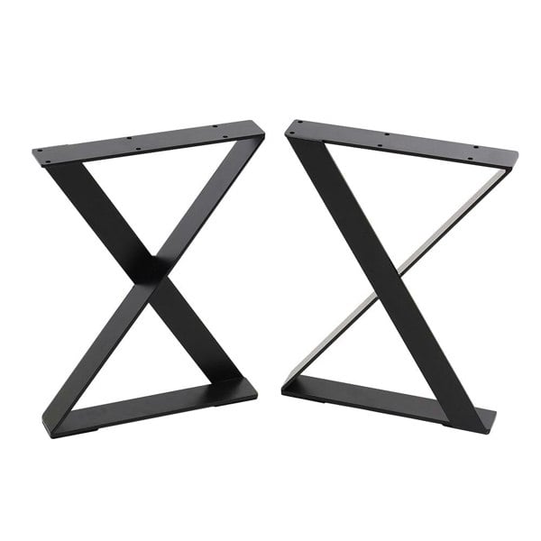 2Pcs X-Shaped Metal Table Legs DIY for Dining Table Table Legs Living and Home