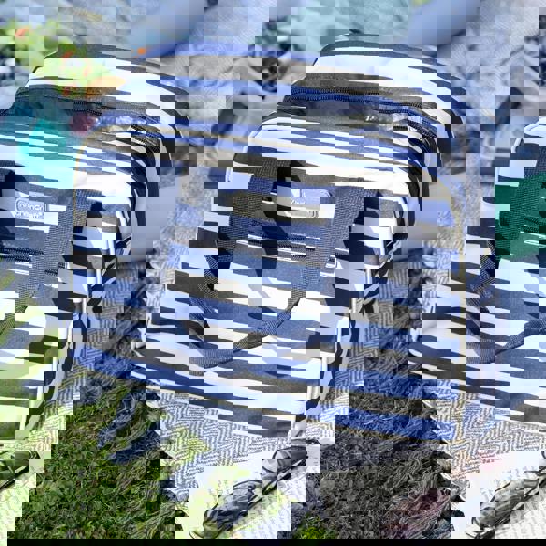 KitchenCraft 11.5 Litre Blue Stripe Holdall Style Cool Bag