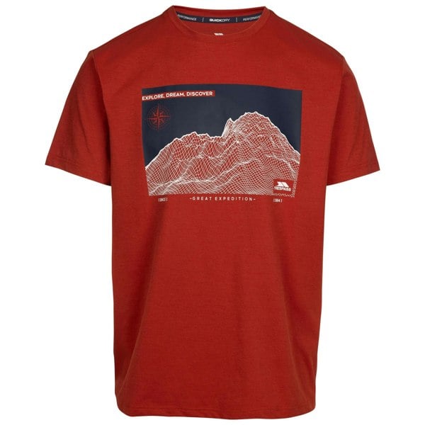 Trespass Mens Sirgis Mountain TP75 T-Shirt - Salsa