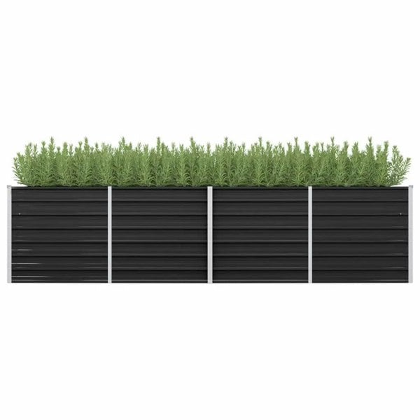 Berkfield Garden Raised Bed Anthracite 320x80x77 cm Galvanised Steel